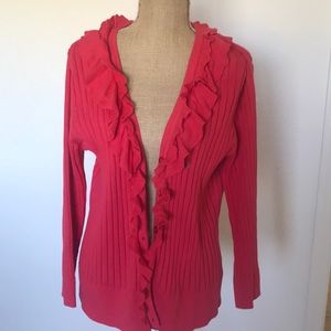 Imperial red 3/4 sleeve cardigan